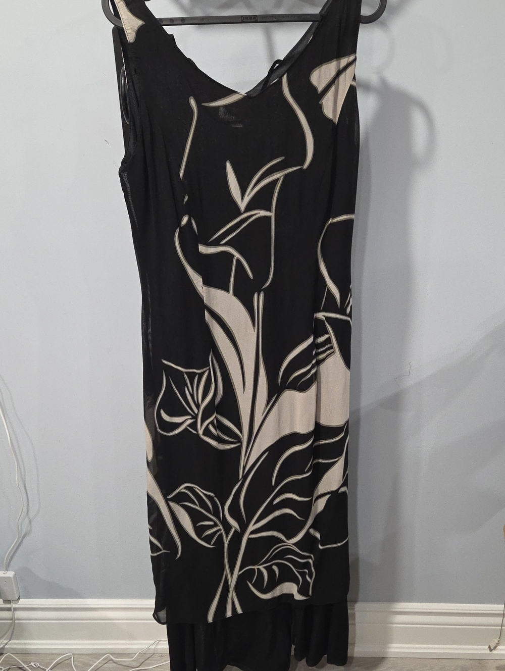 Steilmann Black and Cream Floral Maxi Dress